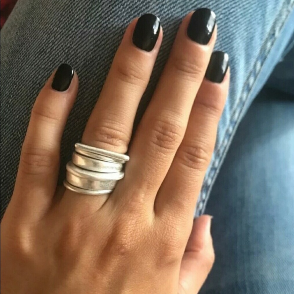 6PC Geometric Ring Set